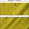 thumbnail image 2 of Soimoi Yellow Cotton Cambric Fabric Leaves & Flowerpecker Bird Print Fabric by the Yard 42 Inch Wide, 2 of 7