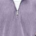 thumbnail image 4 of Tdoqot Boys Corduroy Sweatshirt Quarter Zip- Casual Fashion Long Sleeve Pullover Kids Tops Purple Size 12, 4 of 7