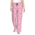 thumbnail image 1 of Fotbe Pink Bows Pantalones de Pijama para Mujer, Pantalones de Dormir, Pantalones Pj con Cordón y Bolsillos-Medium, 1 of 6