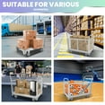 thumbnail image 3 of Platform Truck Cart with Cage, 40.1" L X 23.2" W X 19.6" H, 2200 LBS Load Capacity, Hand Truck with 4 Durable Universal Wheels, Alloy Steel Push Cart for Moving, Kitchen, Backyard, Farm, 3 of 7
