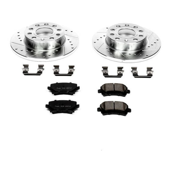 Rear Brake Pad and Rotor Kit - Compatible with 2008 Audi A3