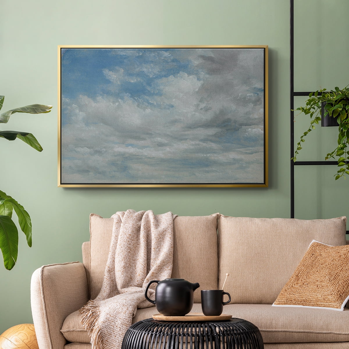 Vintage Landscape-CCCLXIX By Wexford Home Framed in Gold Wood Gallery Wrapped Canvas 25 in. x 37 in.