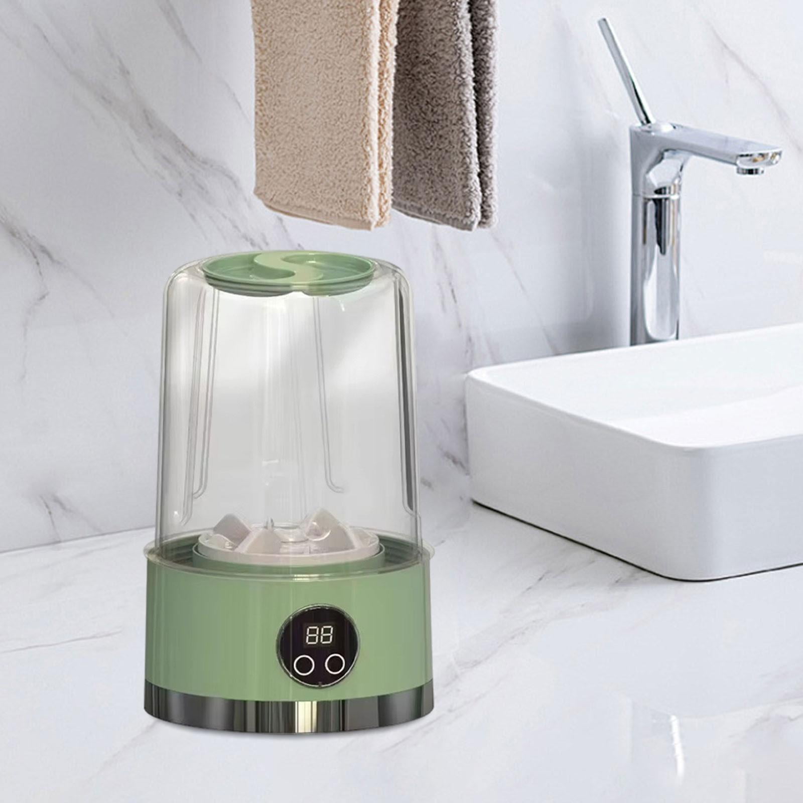 kowaku Underwear Washer Makeup Brush Cleaner Quickly Automatic Drain Mini Washing Machine for Small Place Personal Apartments Travel Green