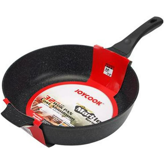 Joycook Durastone Marble Coated Cast Aluminum Nonstick Wok Pan, 13-inch