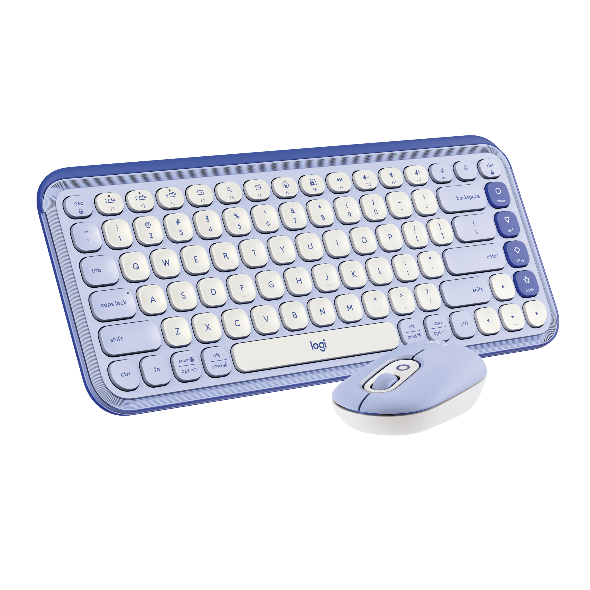 Logitech POP Icon Bluetooth Keyboard & Mouse Combo, Lilac