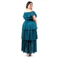 thumbnail image 3 of Vestido largo con volantes Roman Fashion 8563 Azul petroleo Talla 38, 3 of 7