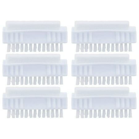 

Superio Pumice Stone Brush Duel Side 6 Pack Shower Brush Bathroom Foot Scrubber exfoliate Dry Dead Skin Stiff Bristles Brush Nail Brush Removes Callus on Hand Heels Smooth Skin Elbow Massage Toe