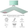 thumbnail image 4 of L-Shaped Leather Desk Pad Protector,Large Mouse Pad Corner Desk Mat,Double Sided Desk Blotter for Computer,Laptop,Office or Home,51" x 51"x 15.8",Pink and Green, 4 of 11