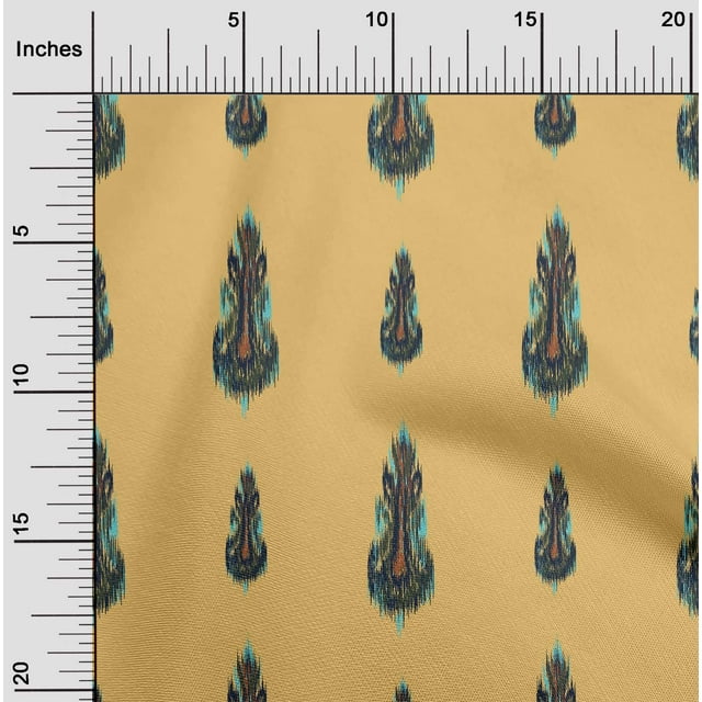 oneOone Cotton Flex Fabric Ethnic Ikat Print Fabric BTY 40 Inch Wide