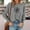 Gray, variant on Jacenvly Workout Tops For Women Long Sleeve Print Crewneck Sweatshirt For Women Loose Casual Comfort Warmth Pullover Sweaters