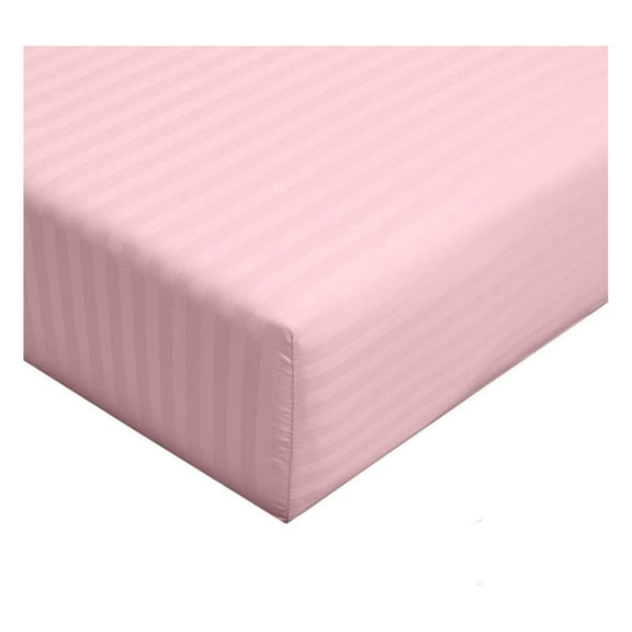 Luxury California King Size Fitted Sheet Sold Separately, 100% Cotton 300 Thread Count 72" W x 84" L California King Size- Fitted Sheet Blush