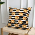 thumbnail image 5 of Halloween Throw Pillow Covers, pumpkins halloween background Square Pillow Cases with Invisible Zipper for Halloween Decorations, Farmhouse Halloween Decor 16x16, 5 of 7