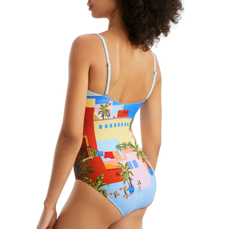 On Vacation Bandeau Underwire One-Piece DD-Cups Swimsuit 