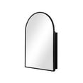 thumbnail image 6 of MAYEERTY 36"x24" Iron Rounded Arch Medicine Cabinet with Mirror for Bathroom , Black, 6 of 7