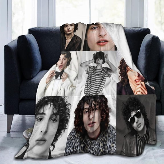 Blanket Finn Wolfhard Soft and Comfortable Wool Fleece Throw Blankets for Sofa Office car Camping Yoga Travel Home Decoration Cozy Plush Beach Blanket Gift