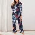 thumbnail image 2 of Naloa Flowers ad Butterflies Pajamas for Women Set, Womens Pajama Sets, Lounge Sets for Women, 2pjs for Women-XX-Large, 2 of 7