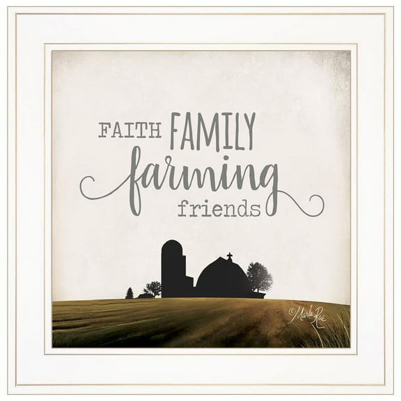 Faith Family Farming Friends by Marla Rae Printed Wall Art Wood Multi-Color