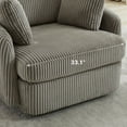 thumbnail image 4 of Tynzuro 40.5'' Oversized Swivel Accent Chair, Corduroy Living Room Chair, Ivory, 4 of 8