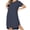 Blue, variant on MEICHEN Women's Summer Sleep Dresses Women's Solid Short Sleeved Sleepwear Loungewear Womens Home Essentials Fashion Nightgowns