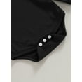 thumbnail image 6 of Infant Baby Girl Fall Romper Ruffle Long Sleeve Crew Neck Solid Color Bodysuit Playsuit, 6 of 7