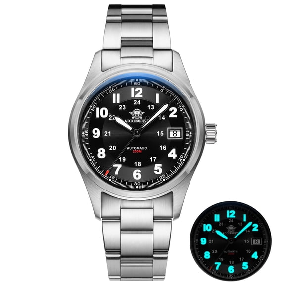 ADDIESDIVE Men's Watch, Automatic Watch with Luminous Dial & Sapphire Crystal, 200M Waterproof, Japanese Movement, Retro 39mm Diver Watch