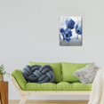 thumbnail image 2 of Artsy Blue Abstract Flower Art Modern Canvas Prints, Wall Art for Creative Living Room, Bedroom & Home Décor, 12x16 inches, 2 of 7