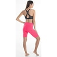 thumbnail image 2 of LMB Biker Shorts for Women Extra Soft Fabric - Plus Size (L - 2XL) Fuchsia, 2 of 4
