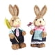 thumbnail image 3 of 2 figuras de conejo de Pascua, regalo de Pascua, linda estatua decorativa de conejo de paja. Estilo B, 3 of 8