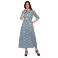 thumbnail image 2 of Moomaya Robe Tunique Imprimée à Manches Courtes Kurti d'Été pour Femmes, 2 of 5