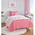 thumbnail image 2 of (2 pack) Your Zone Kids Reversible Microfiber Quilt Set, Daisy, Twin, 2 Piece, 2 of 14