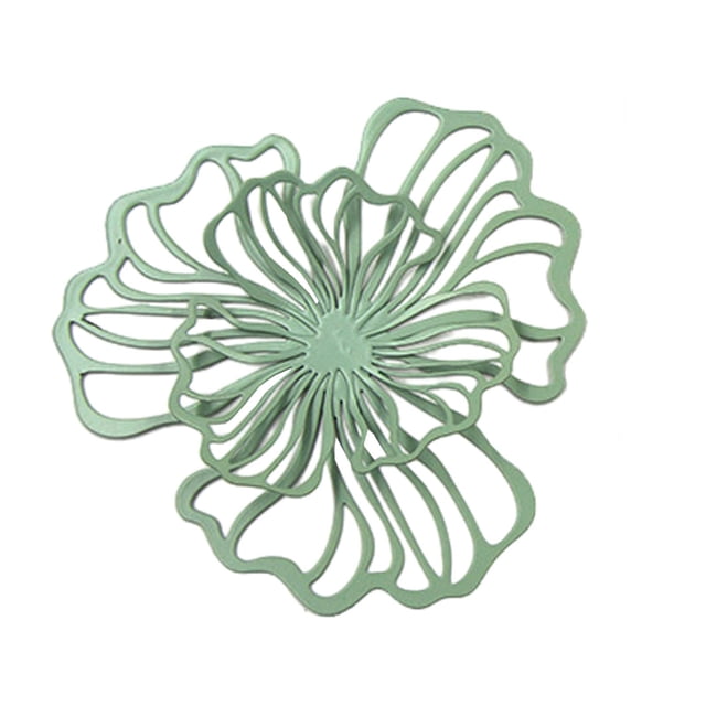 Decoración de pared de hierro, decoración floral para colgar en la pared, decoración para el hogar y la oficina, adorno de pared de estilo moderno, ar Verde Pequeño