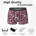 thumbnail image 2 of Mens Underwear Boxer Briefs - music Skull record Guitar Comfort Breathable men's boxer briefs with Flex Waistband, 2 of 7