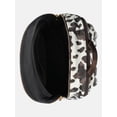 thumbnail image 4 of Madden NYC Women's Dome Backpack with Charm Chain Accent, Cow Print, 4 of 6
