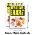 thumbnail image 2 of Now Serving Breakfast (24" X 36") Vinyl Decal Only (Pack of 2) |Sign|Sticker|Poster, 2 of 4