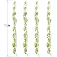 thumbnail image 4 of Zukuco Wisteria Artificial Flowers Garland, 4 Pcs Total 24.9ft Artificial Wisteria Vine Silk Hanging Flower for Home Garden Outdoor Ceremony Wedding Arch Floral Decor, 4 of 6