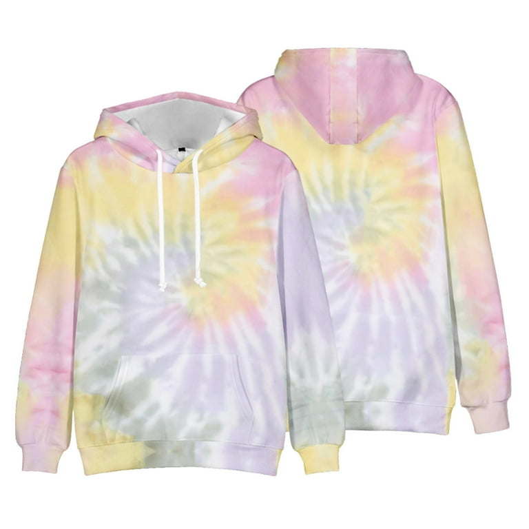 Purple and yellow tie dye sweatshirt hotsell