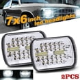 thumbnail image 7 of Pair 7x6" 5X7" INCH LED Headlight Hi or Low Beam Light DRL For 86-95 Jeep Wrangler YJ, 7 of 7