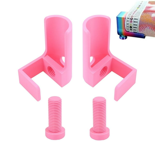 Trousse de Rouleau d'Art Diamant Imprimé 3D avec Pinces de Table Ajustables, Support de Rouleau pour Toile de Peinture pour Garder la Toile Lisse et s'Enrouler Facilement (Rose)