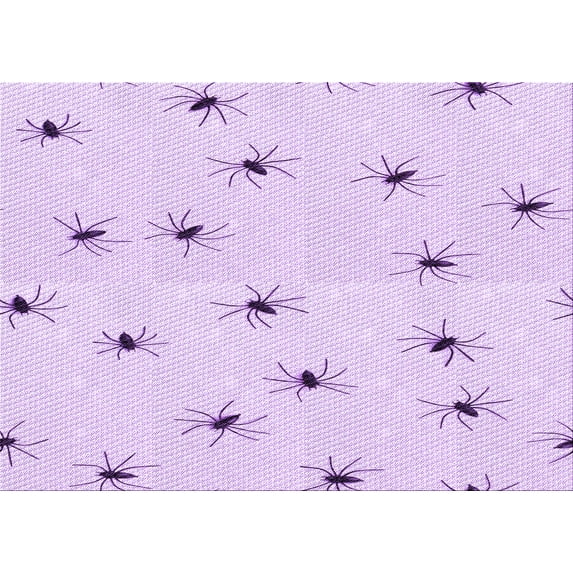 Ahgly Company Machine Washable Indoor Rectangle Transitional Bright Lilac Purple Area Rugs, 3' x 5'