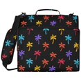 thumbnail image 2 of Zipper Binder with Shoulder Strap 2 inch 3 Ring Waterproof File Folder Organizer Bag 500 Sheet Colorful Palm Tree Icons, 2 of 8