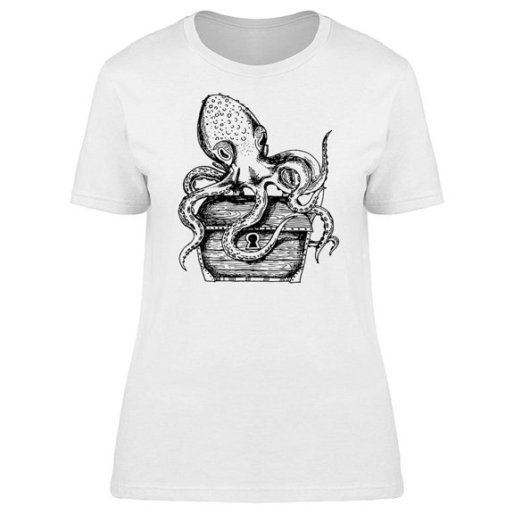 Octopus Guard Treasure Chest Tee Women's -Image by Shutterstock