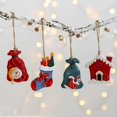 thumbnail image 3 of 2Pcs Christmas Resin Hanging Ornaments Disfrute Mini Santa Pendants, 3 of 8