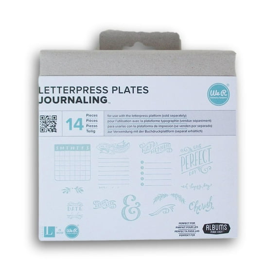 Lifestyle Letterpress Plates, Journaling