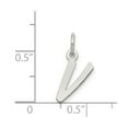 thumbnail image 5 of Auriga Fine Jewelry 925 Sterling Silver Rhodium-plated Letter V Initial Charm Pendant for Women (L - 19mm, W - 8mm), 5 of 6