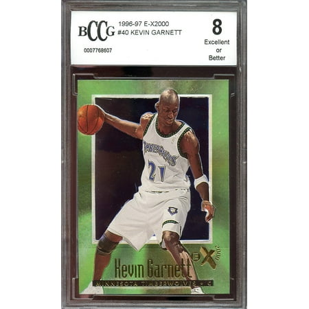 - 1996-97 e-x2000 #40 KEVIN GARNETT minnesota timberwolves BGS BCCG 8