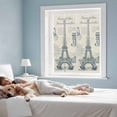 thumbnail image 3 of Window Privacy Film France Towers Stained Glass Window Film Decorative Sun Block Window Cover Retro Hand-Painted Seal Architectural Art Window Clings Static Adhesive Sticker for Bathroom 19.6"x39.3", 3 of 7