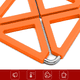 thumbnail image 3 of 6 posavasos plegables de silicona anti-escaldado - Sección delgada - Cuadrado (naranja) MFZFUKR CPB-DE-LYY1773-3, 3 of 5