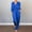 Blue, variant on Mqqzkk Fashion 2 Piece Outfits For Women Spring Summer Long Sleeve Crossed Warp Top & Satin Jogger Tracksuit