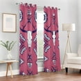 thumbnail image 7 of Coolnut Blackout Curtain Long Curtains for Bedroom & Living Room 84 inches Wild Buffalo Skull in Henna Tattoo Art Style Bathroom Window Curtain Bay Window Curtains, 7 of 7