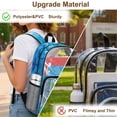 thumbnail image 6 of COEQINE Clear School Backpack for Girls, 17 Inch Transparent PVC Book Bag Heavy Duty See Through Bookbag for Women, Lightweight Travel Daypack for College Work, Sea Turtle Hibiscus Blue, 6 of 7